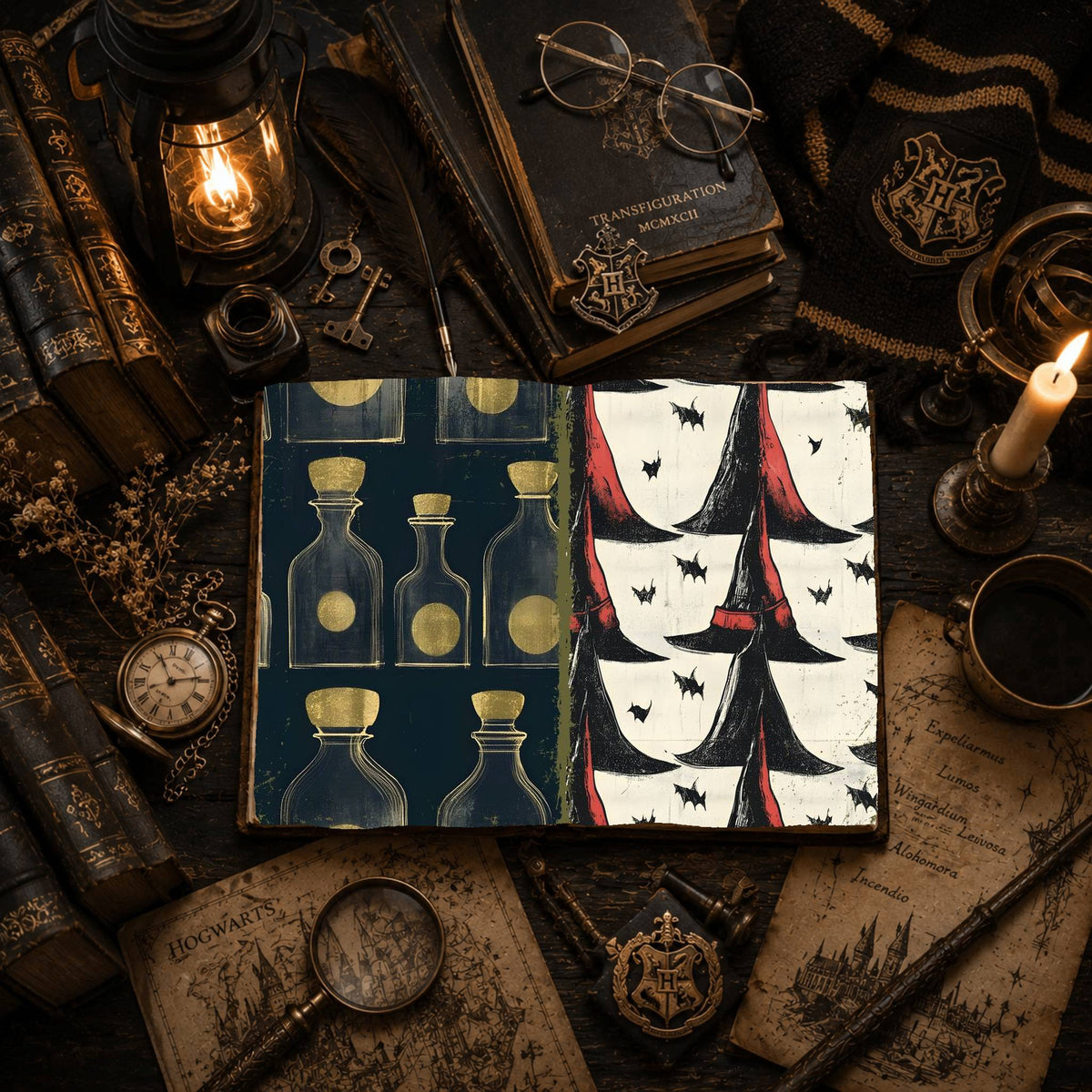 Witch printable junk journal paper, page preview 40