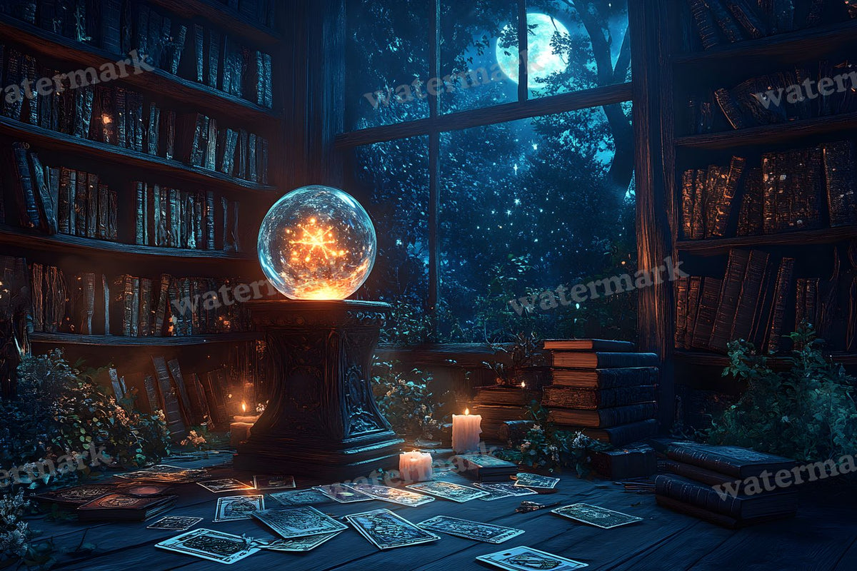 Witchs Crystal Ball Backdrop Images