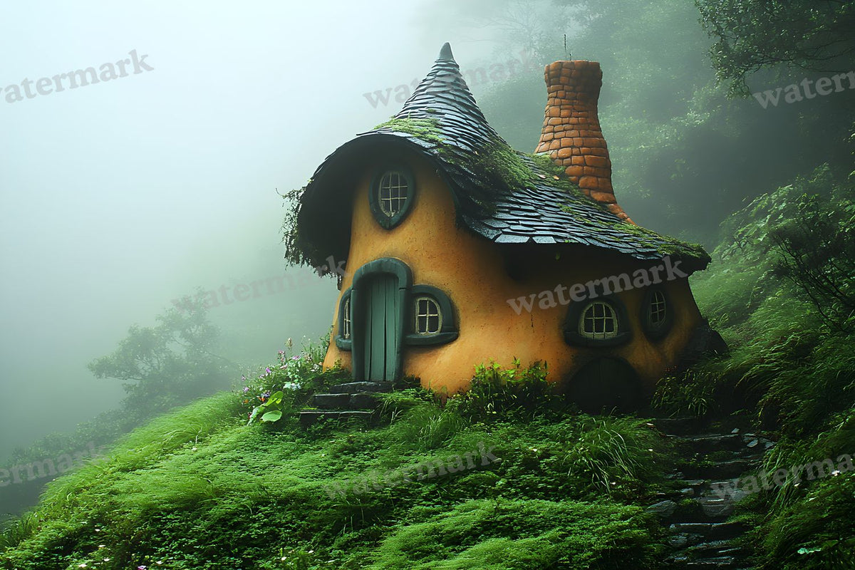 Witchs Hut Backdrop Images