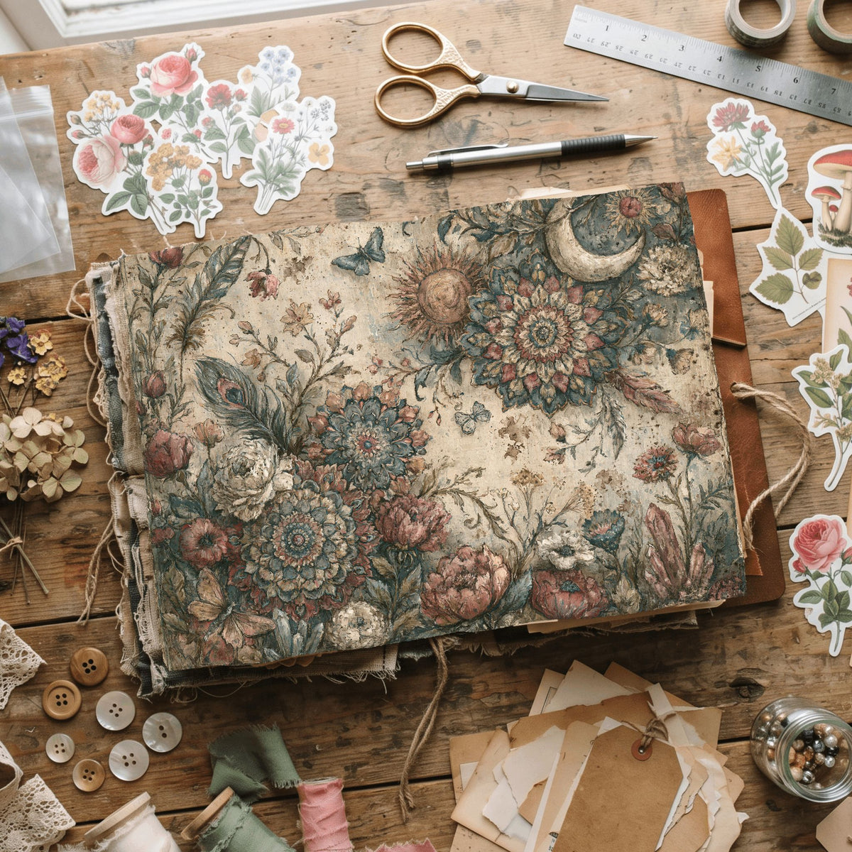 Celestial Mandala Garden Paper