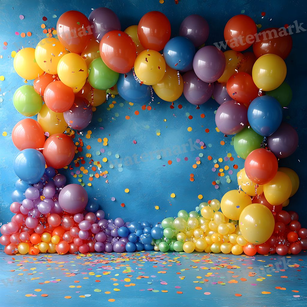 Rainbow Balloon Backdrop Images