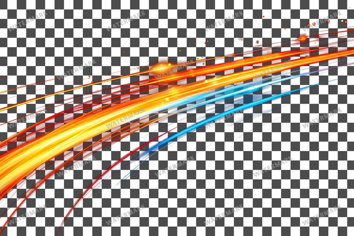 Abstract Light Streaks Transparent Overlay Pngs