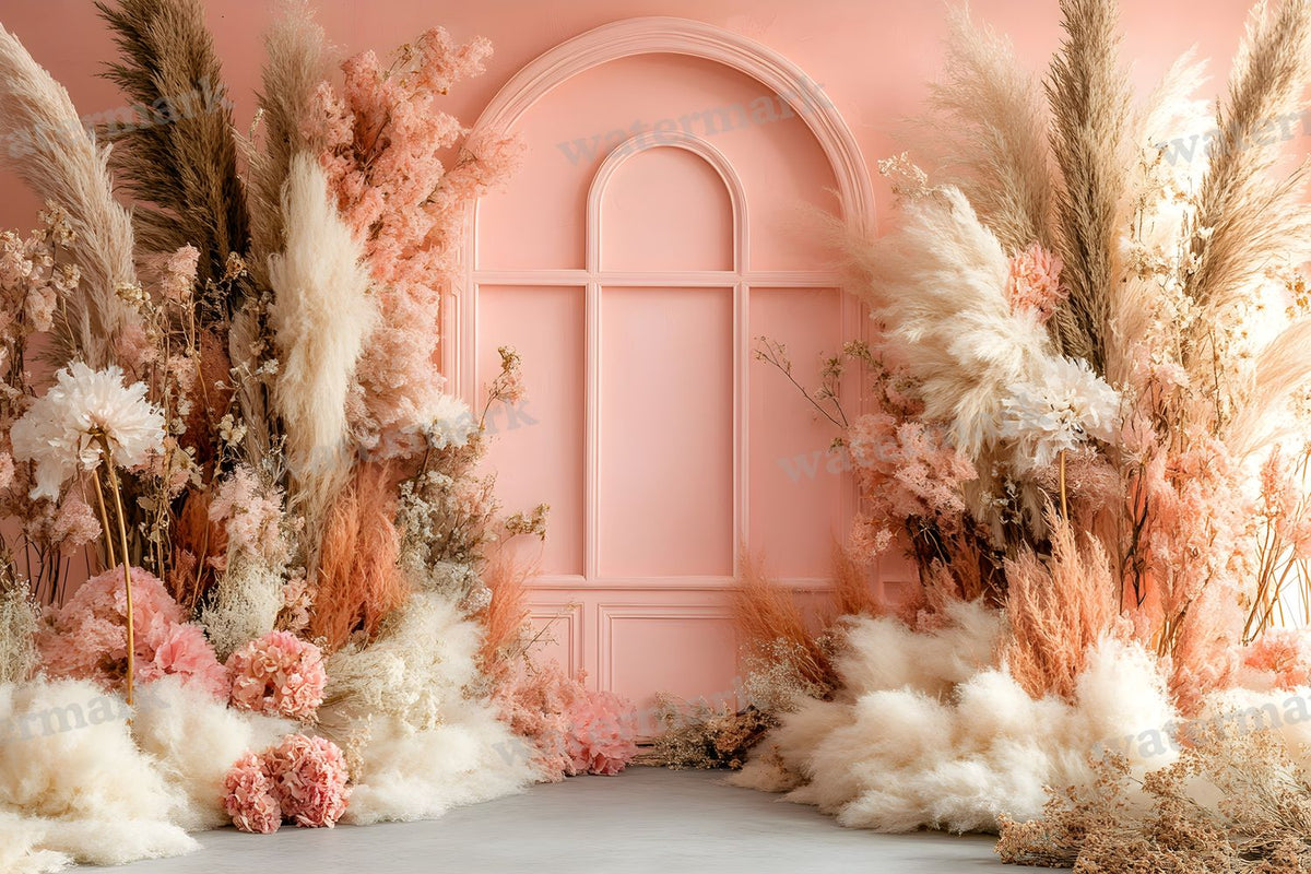 Boho Pink Arch Backdrop Images