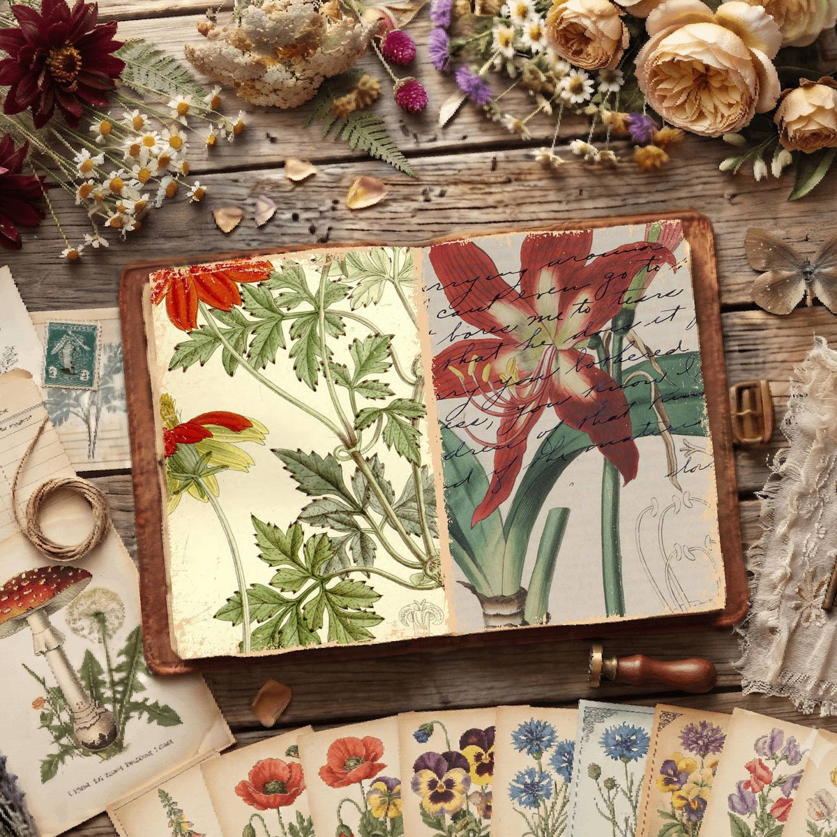 Botanical Illustrations Digital Papers