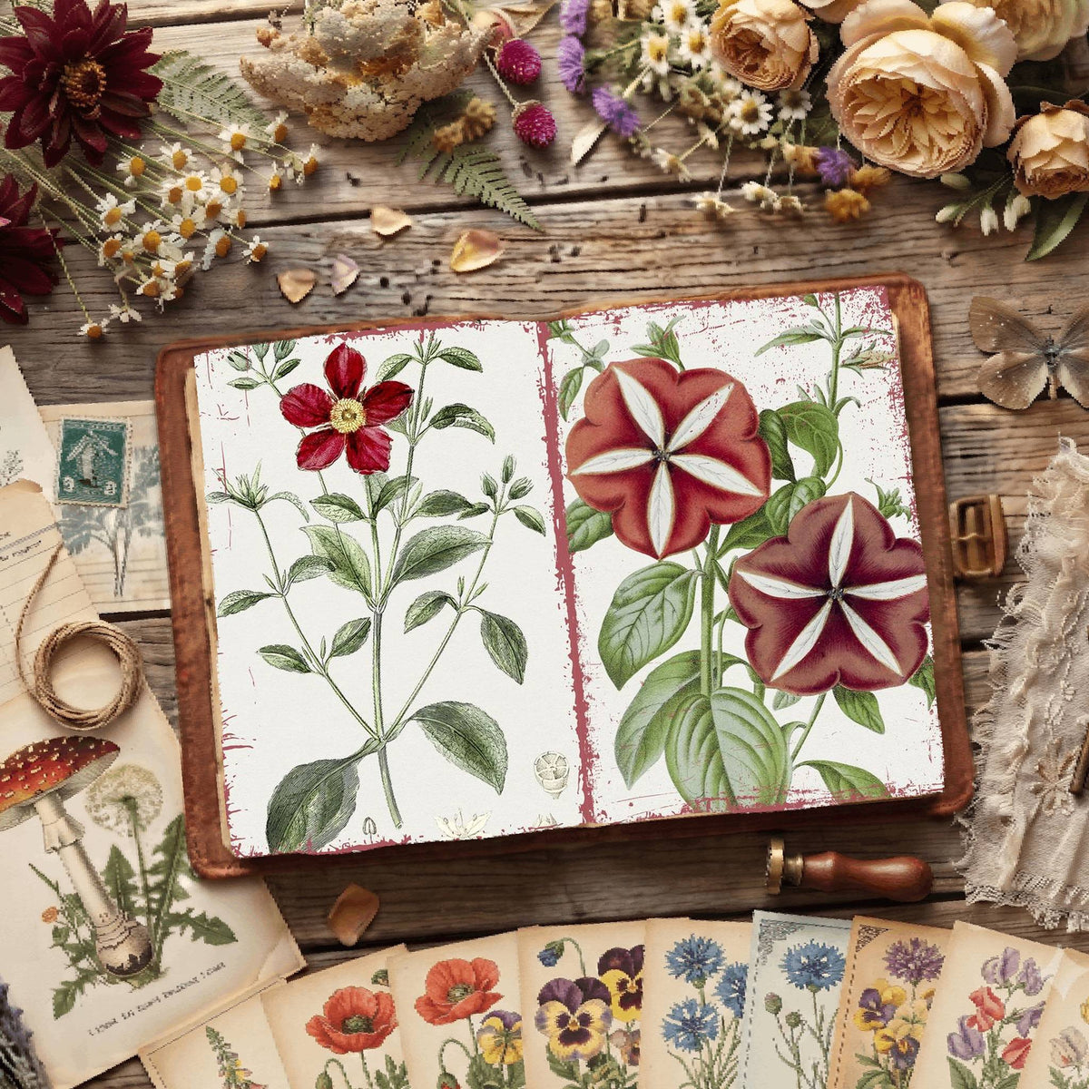 Botanical Illustrations Digital Papers