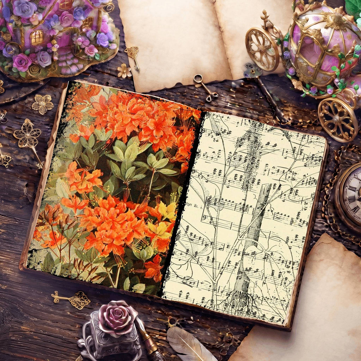 Botanical Sketches Digital Papers