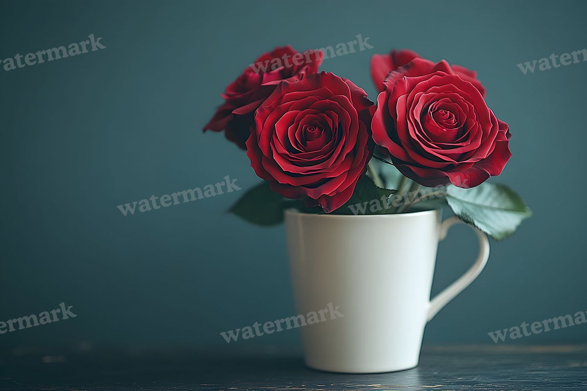 Burgundy Rose Arrangement Backdrop Images
