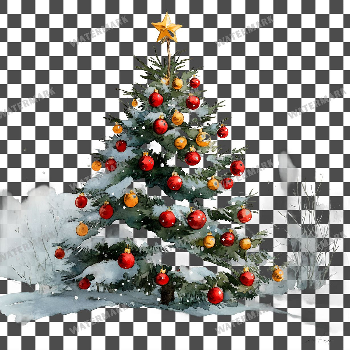 Christmas Kawaii Style Clipart Pngs