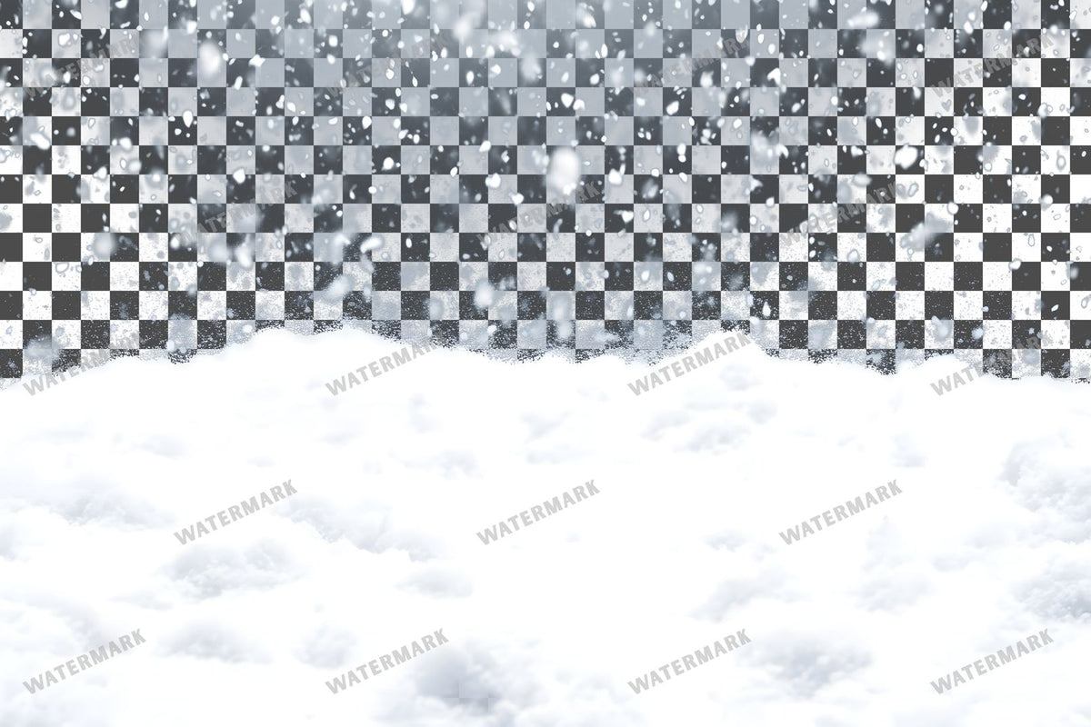 Heavy Snowfall Dense White Flakes Transparent Overlay Pngs