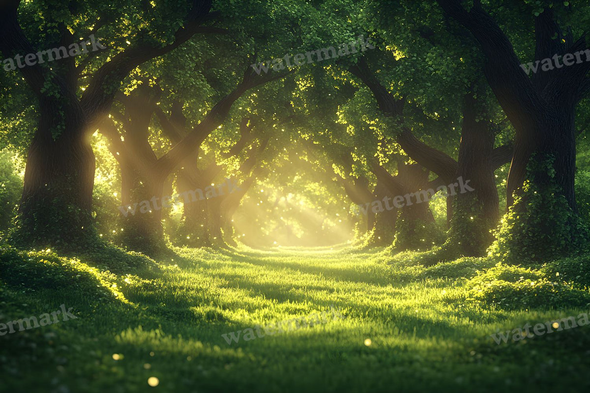 Mystic Fairy Forest digital photo backdrop for photo editing, preview 40