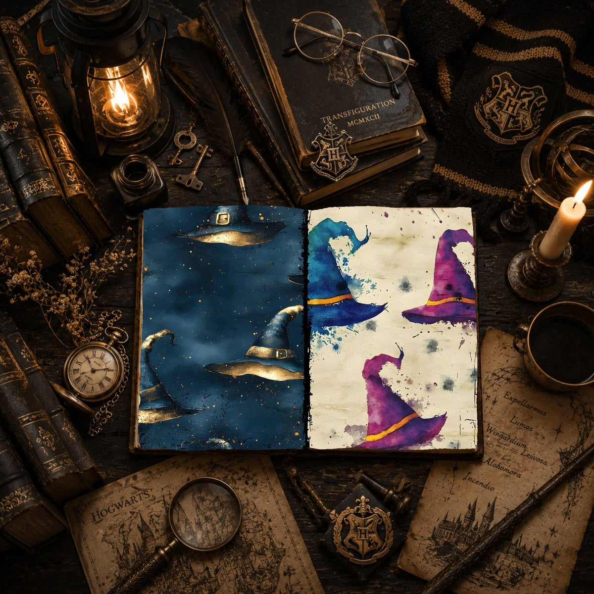 Witch printable junk journal paper, page preview 41