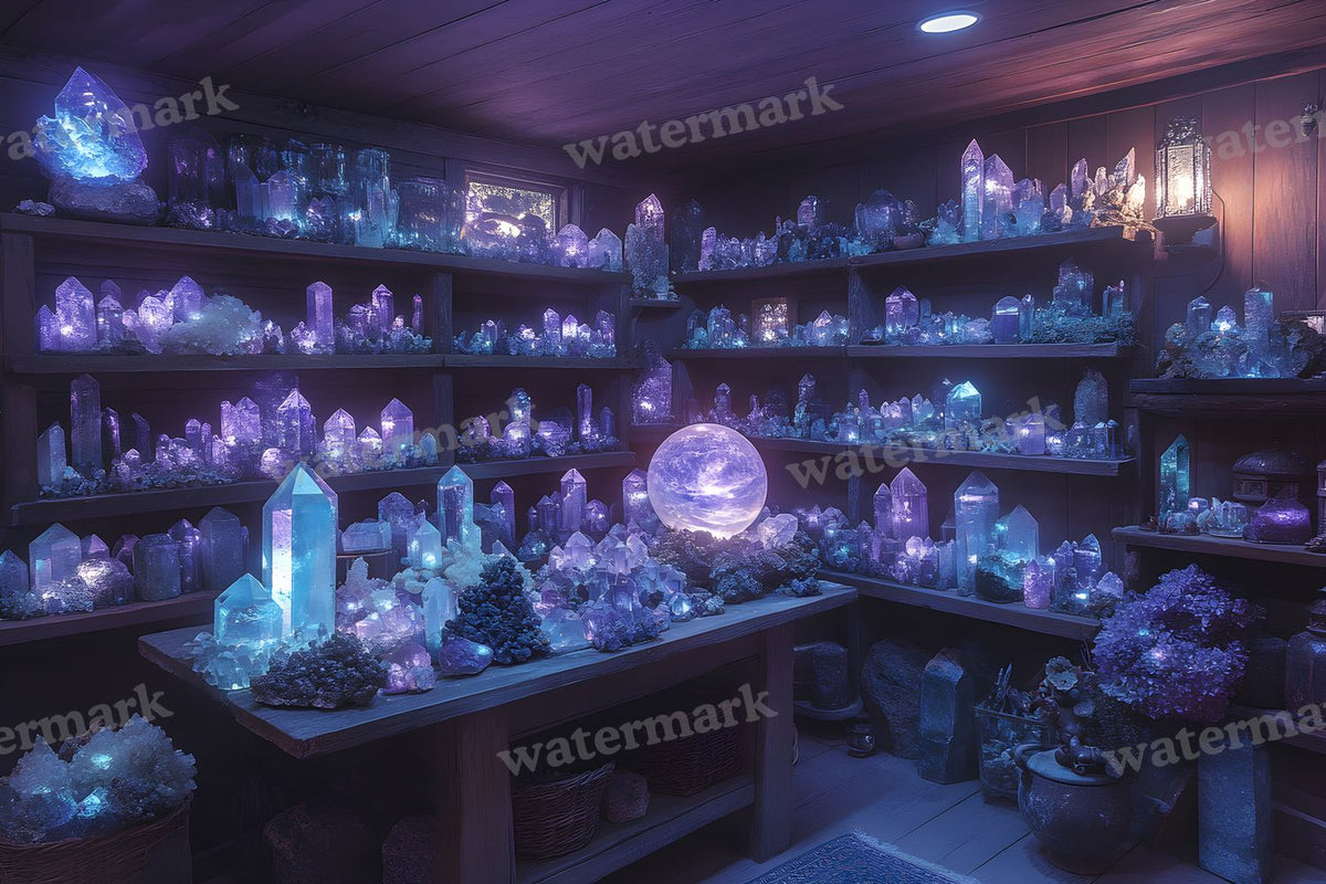 Witchs Crystal Den Backdrop Images