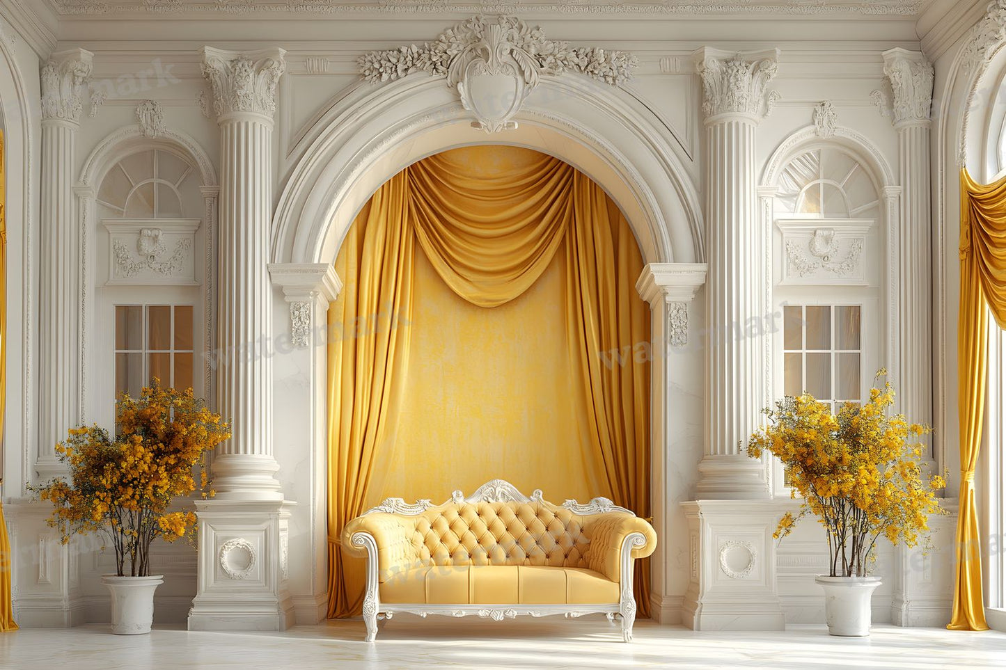 Yellow Vintage Room Backdrop Images