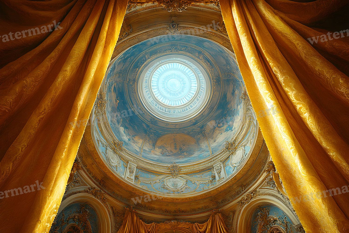 Baroque Regal Fresco digital photo backdrop for photo editing, preview 41