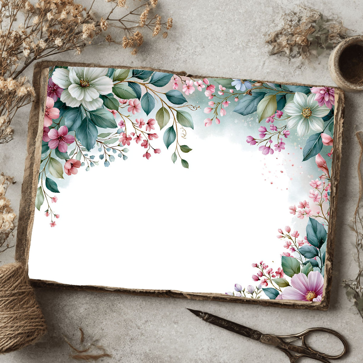 Delicate Botanical Border Frame