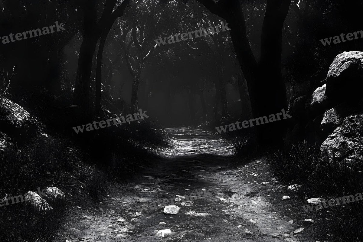 Spooky Forest digital photo backdrop for photo editing, preview 41