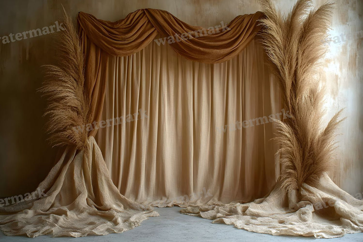 Boho Pampaarch Backdrop Images
