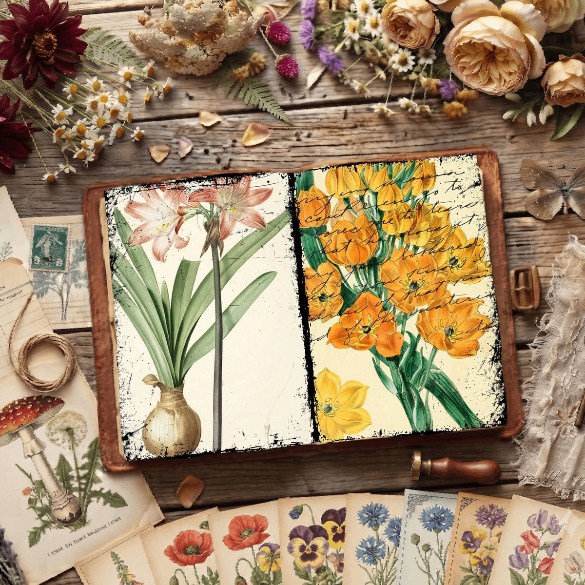 Botanical Illustrations Digital Papers