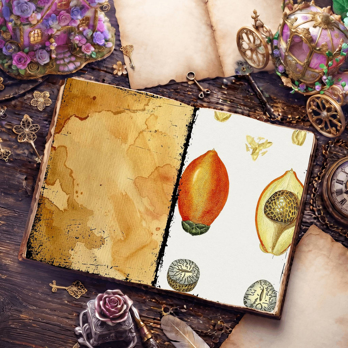 Botanical Illustrations Digital Papers