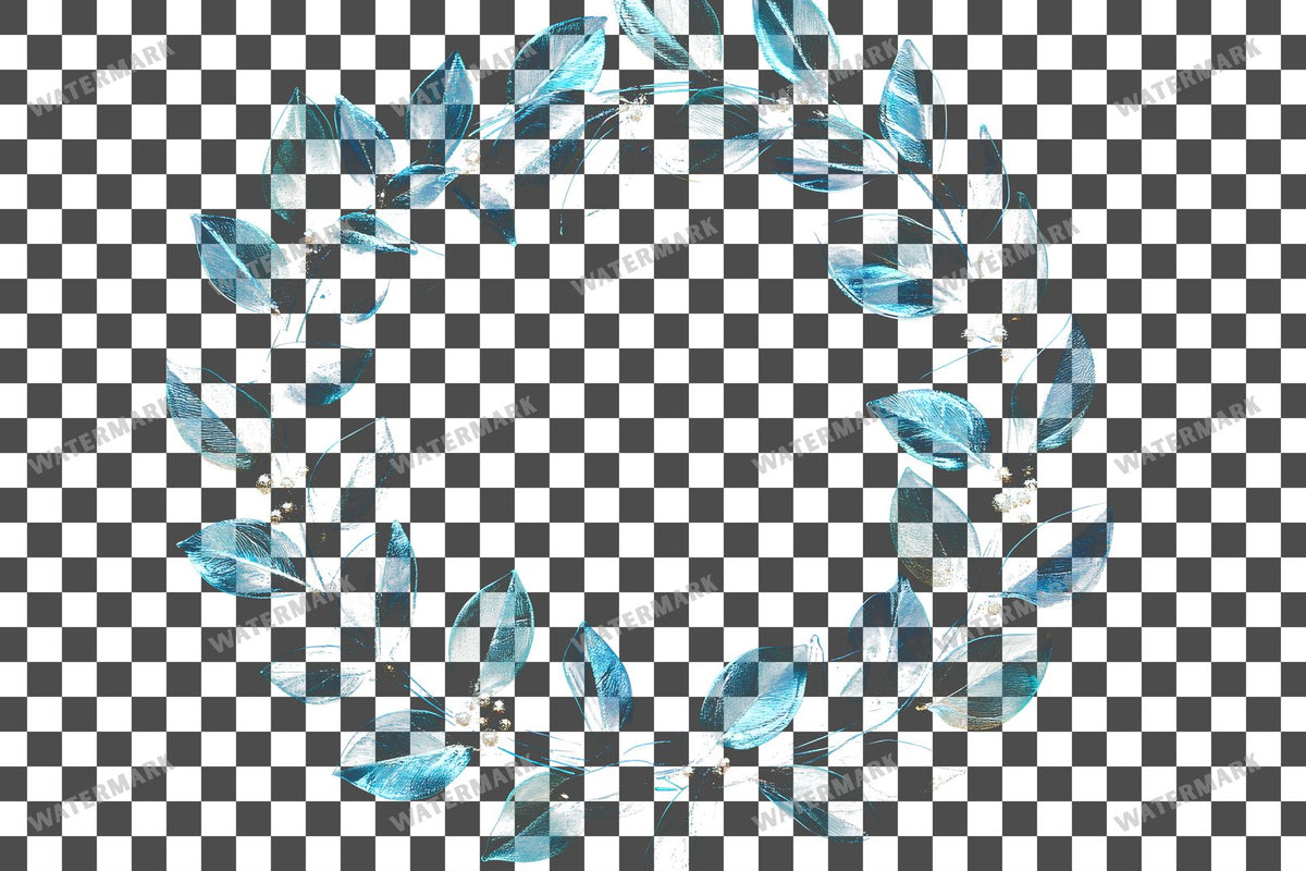 Christmas Wreath PNG overlay on a transparent checkered background, preview 42