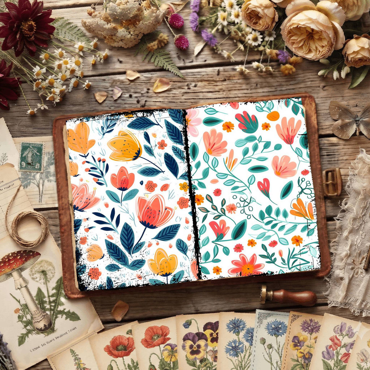 Floral Digital Papers