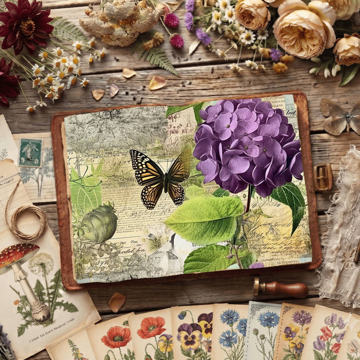 Hydrangea Flower Digital Papers