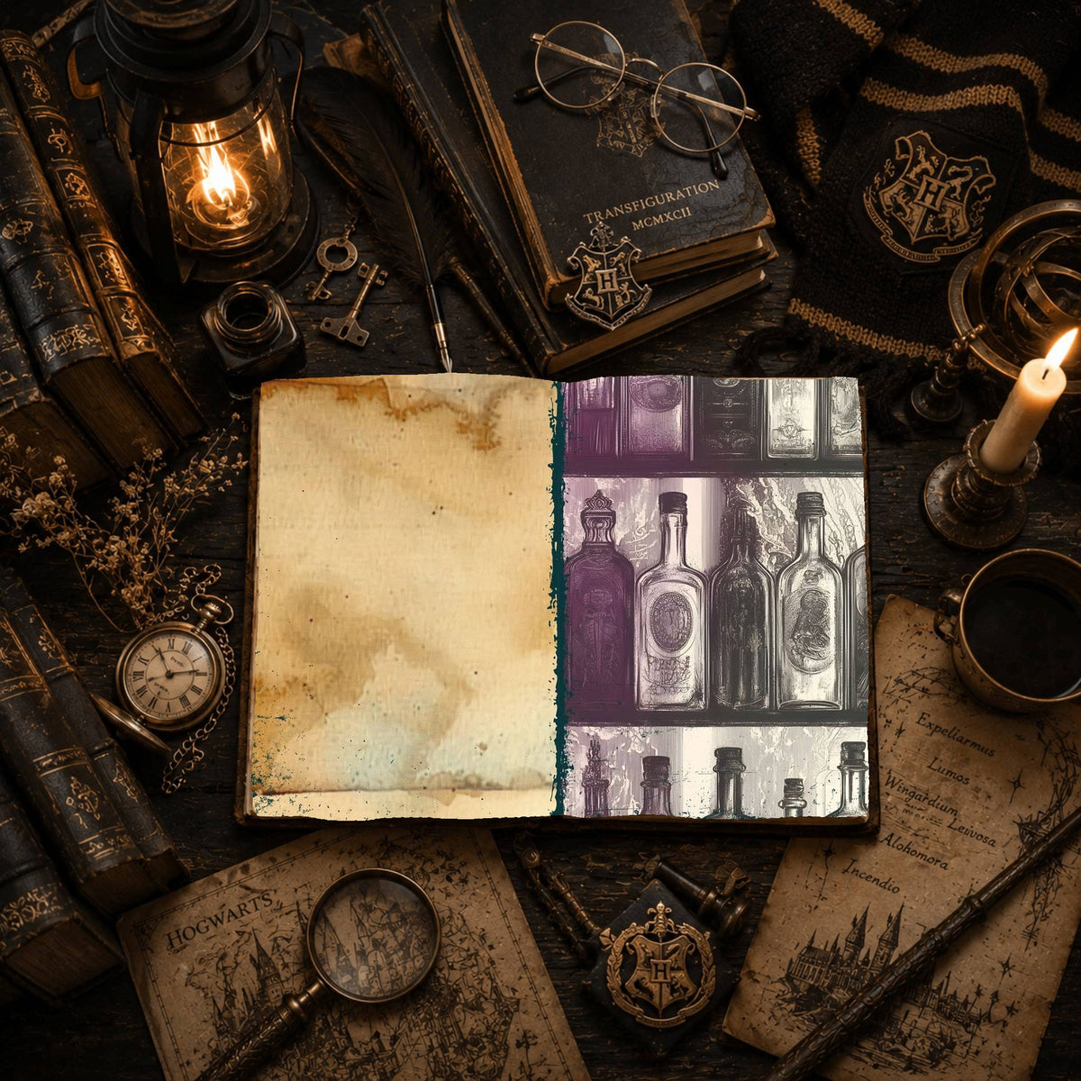 Witch printable junk journal paper, page preview 42