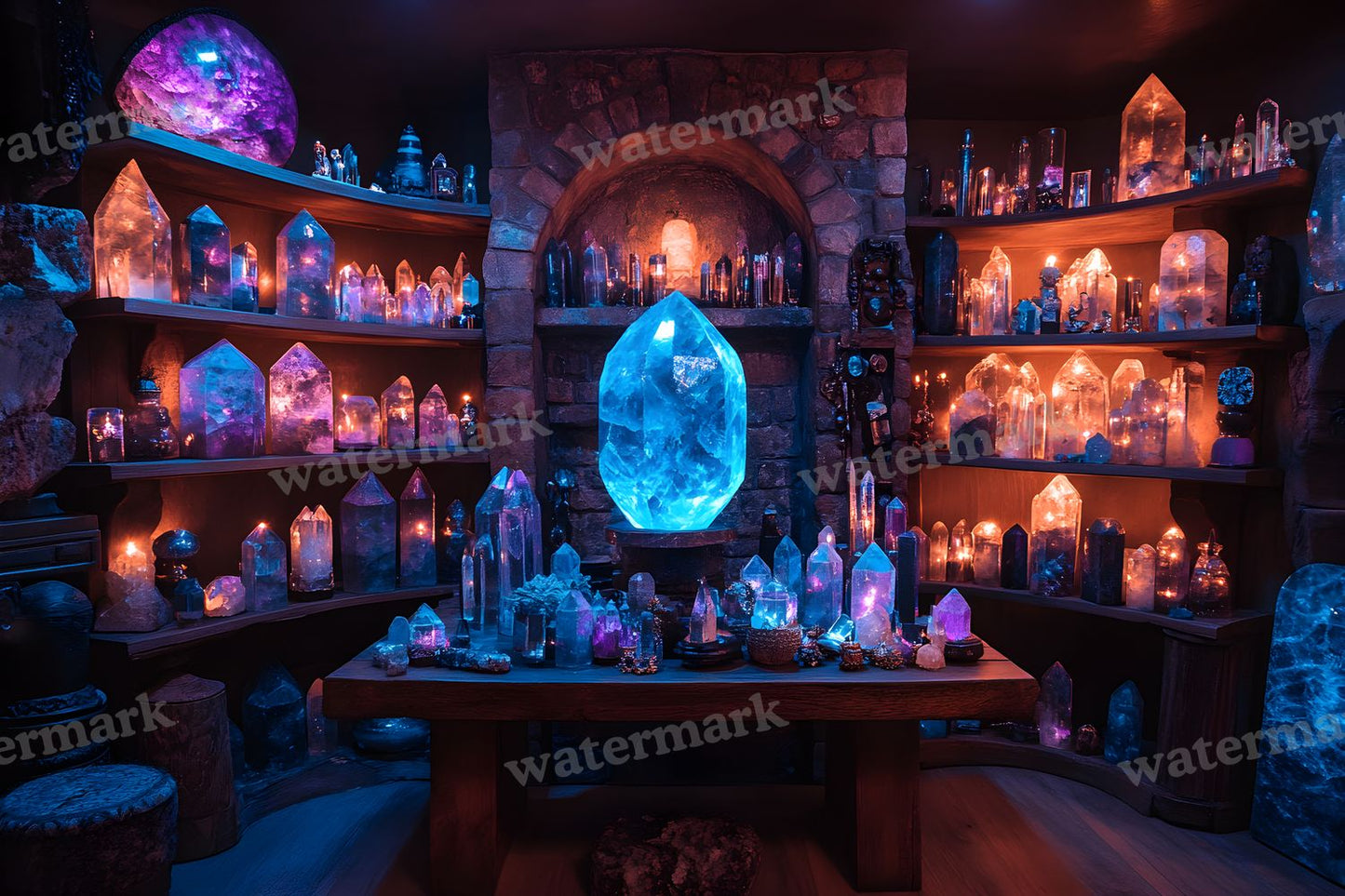 Witchs Crystal Den Backdrop Images