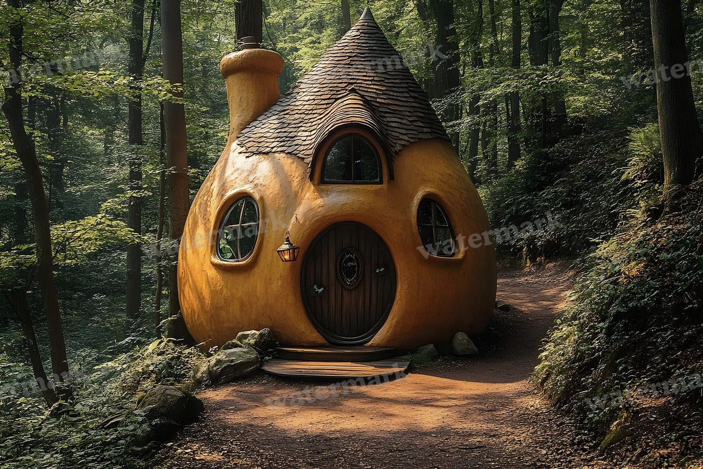 Witchs Hut Backdrop Images