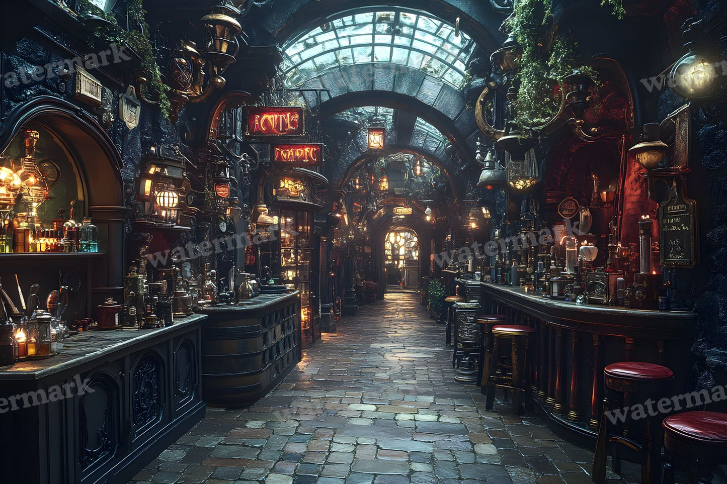 Alchemist Corner Study Backdrop Images