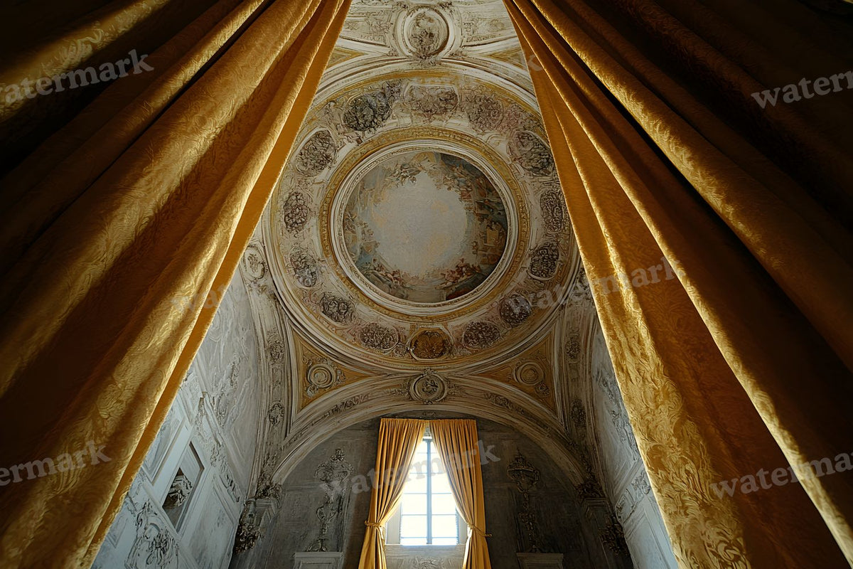 Baroque Regal Fresco digital photo backdrop for photo editing, preview 42