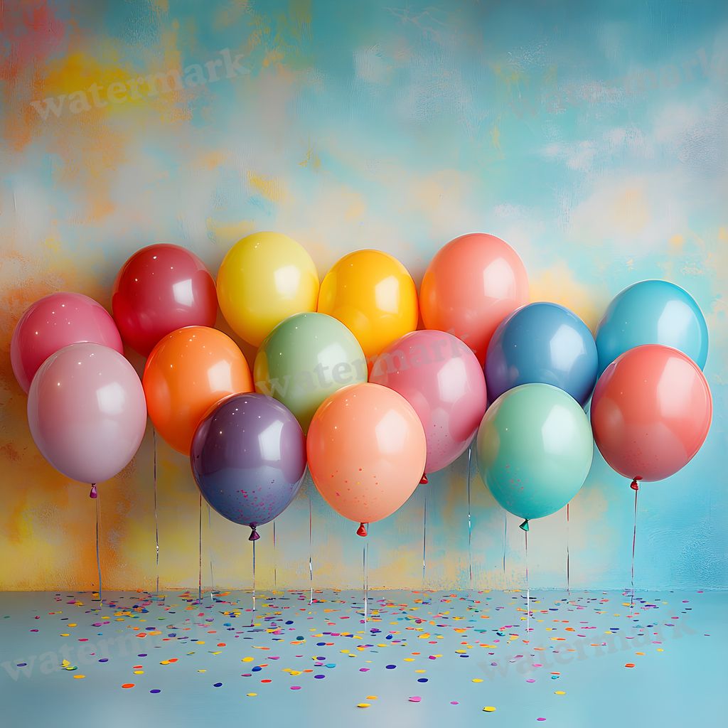 Rainbow Balloon Backdrop Images