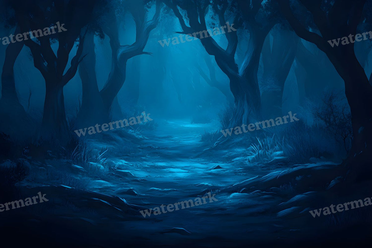 Spooky Forest digital photo backdrop for photo editing, preview 42