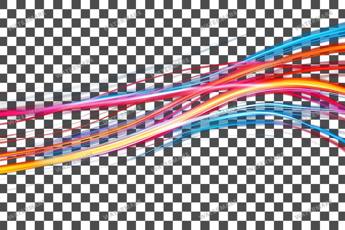 Abstract Light Streaks Transparent Overlay Pngs
