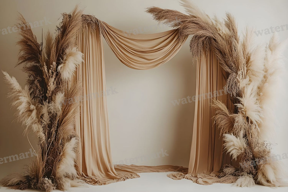 Boho Pampaarch Backdrop Images