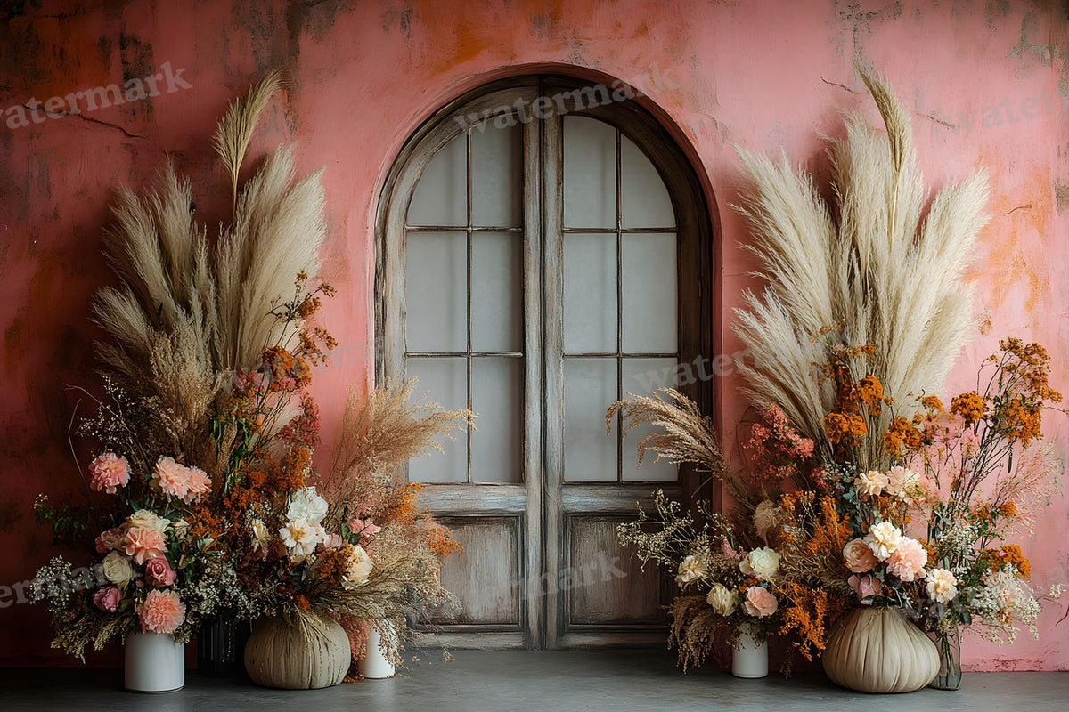 Boho Pink Arch Backdrop Images