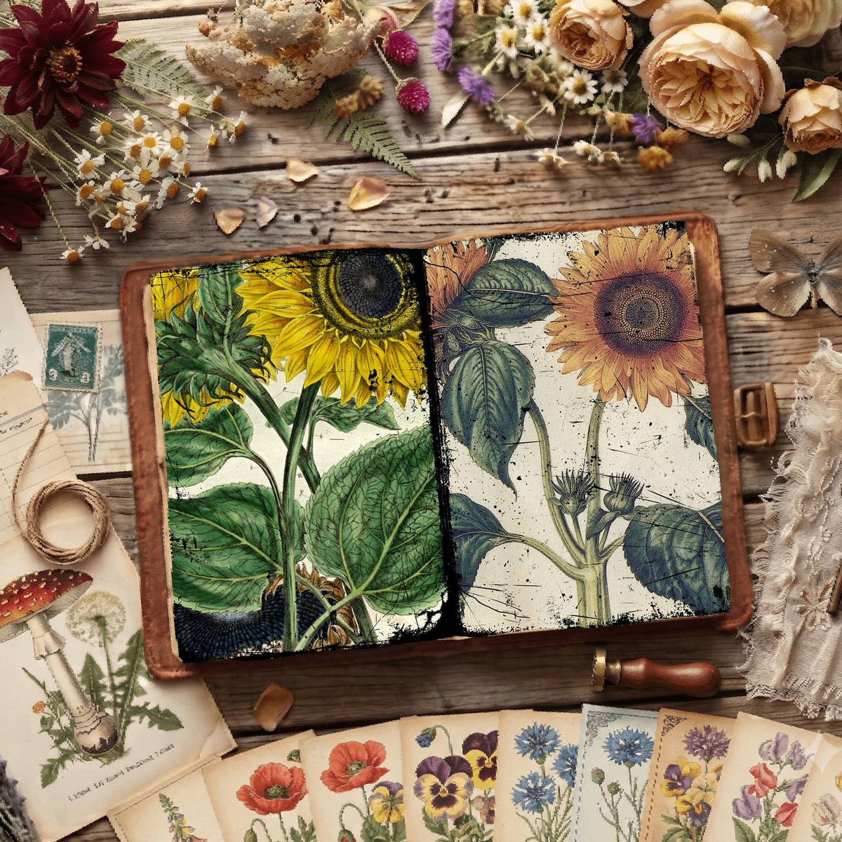 Botanical Illustrations Digital Papers