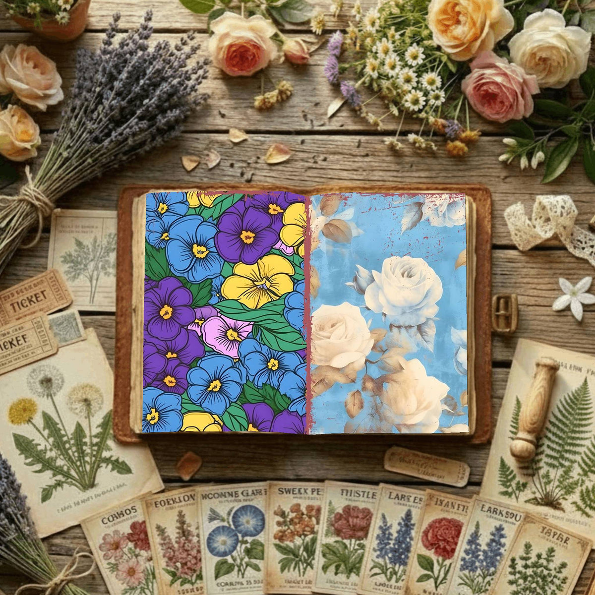 Floral Digital Papers