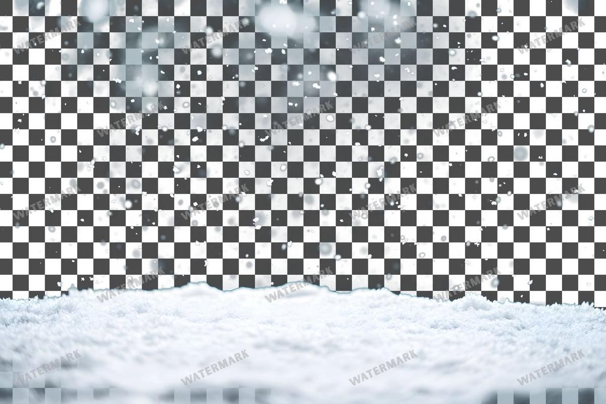 Heavy Snowfall Dense White Flakes Transparent Overlay Pngs