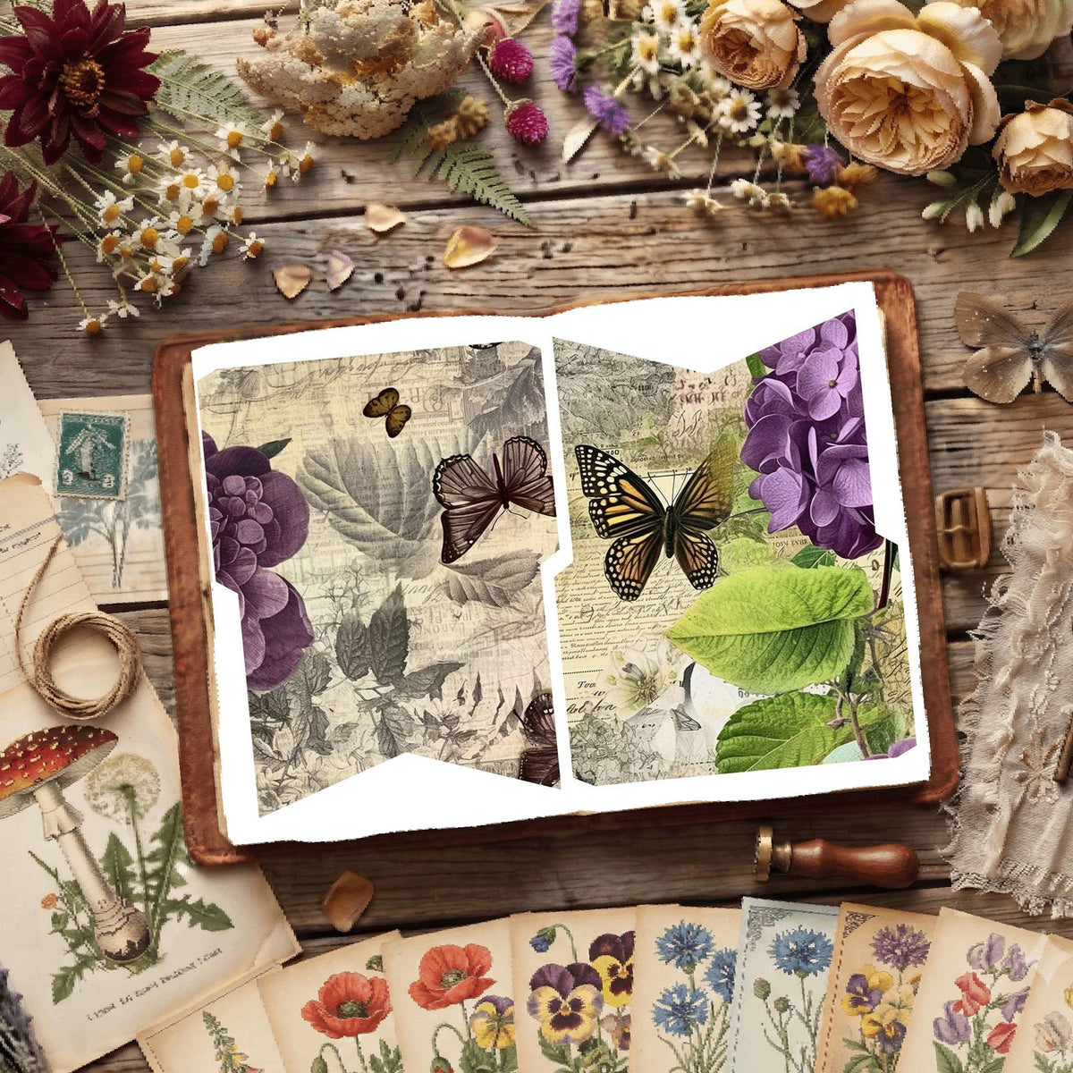 Hydrangea Flower Digital Papers