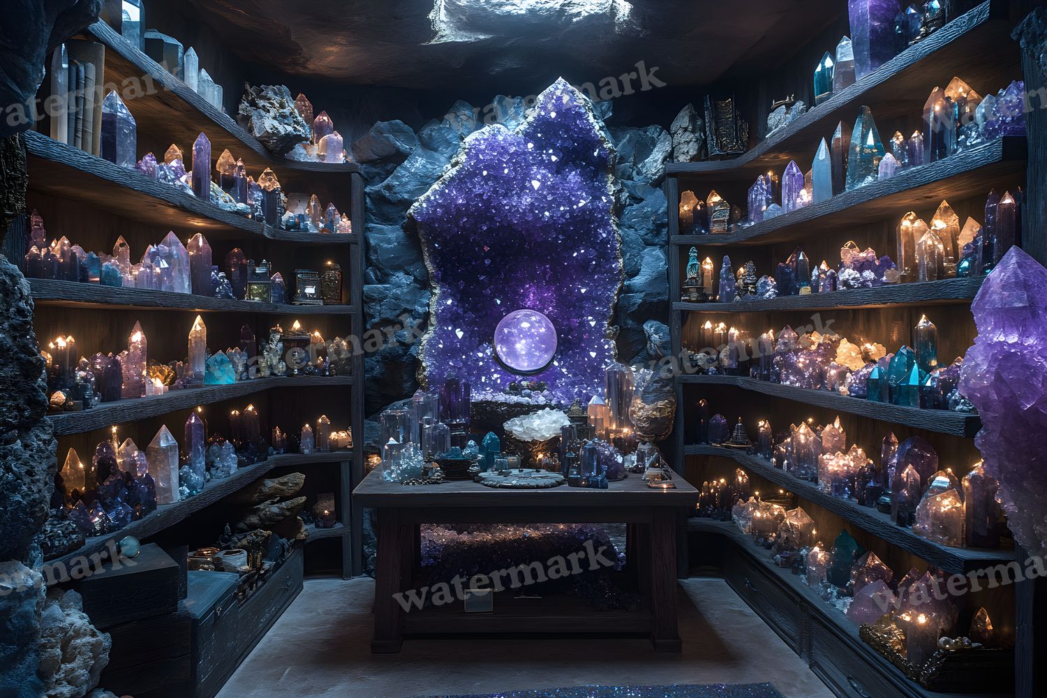 Witchs Crystal Den Backdrop Images