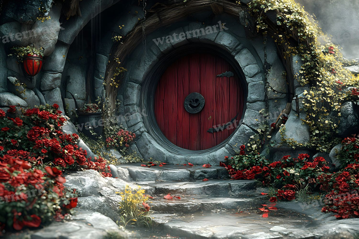 Witchs Hut Backdrop Images