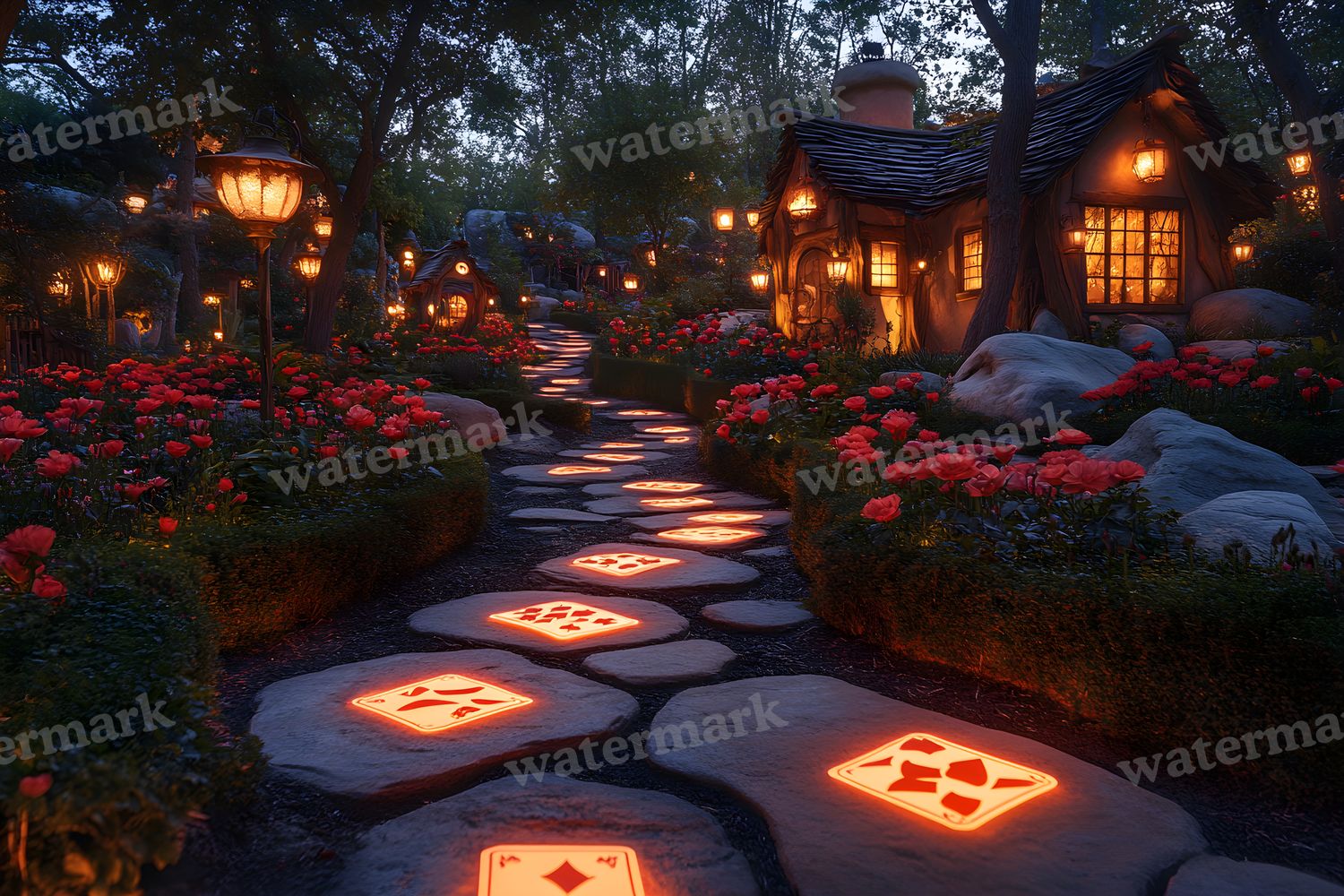 Alices Garden Maze Backdrop Images