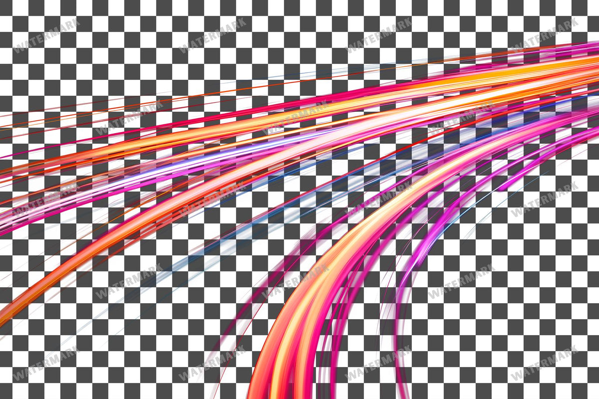 Abstract Light Streaks Transparent Overlay Pngs