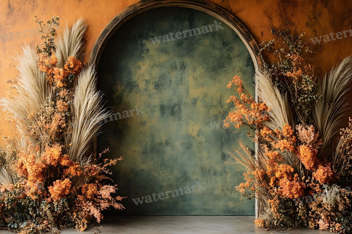Boho Olive Arch Backdrop Images