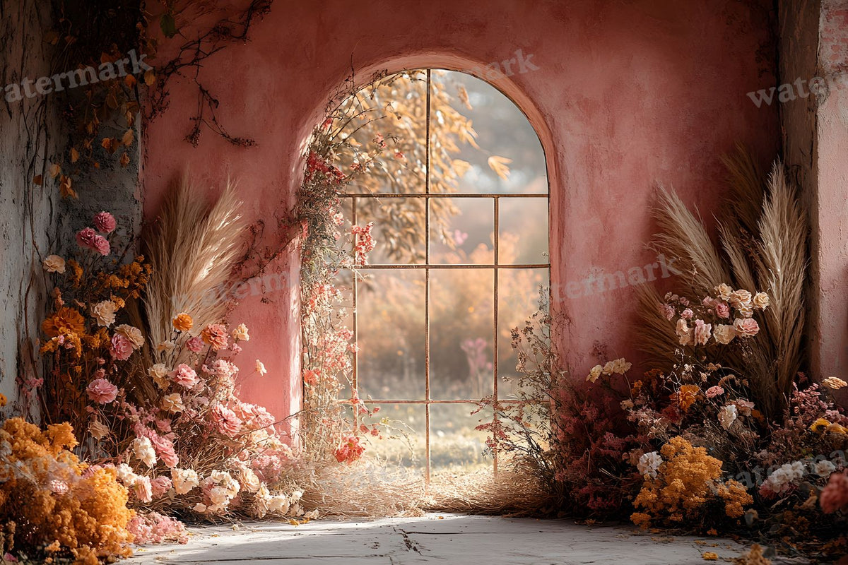 Boho Pink Arch Backdrop Images