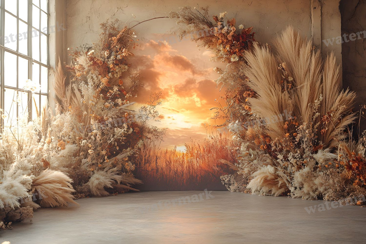 Boho Sunset Arch Backdrop Images