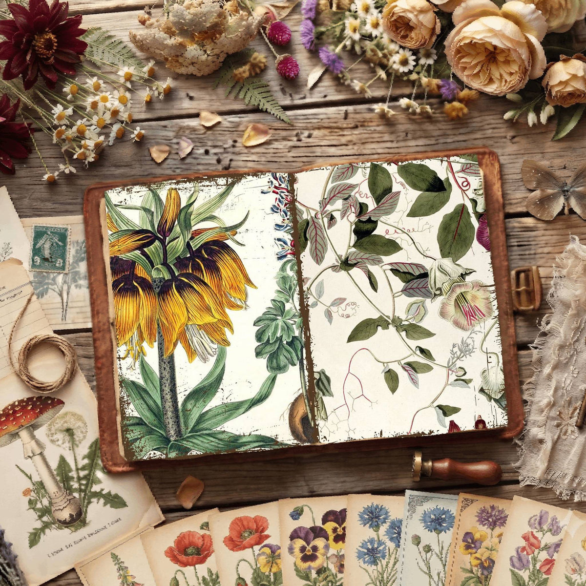 Botanical Illustrations Digital Papers