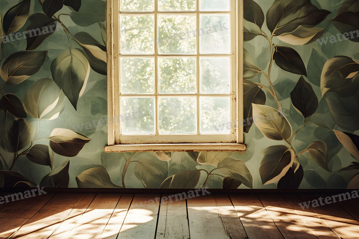 Botanical Window View Backdrop Images