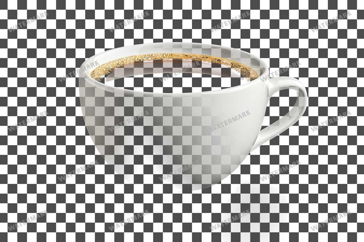Coffee Cup PNG overlay on a transparent checkered background, preview 44